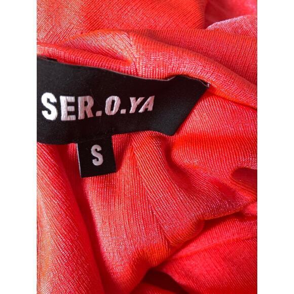 SER.O.YA Jumpsuit Sleeveless Halter Neck Backless Wide Leg Metallic Small - Picture 6 of 8